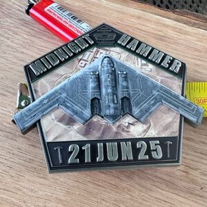 Huge Heavy Special Operation Midnight Hammer B-2 Bombing of Iran Challenge coin